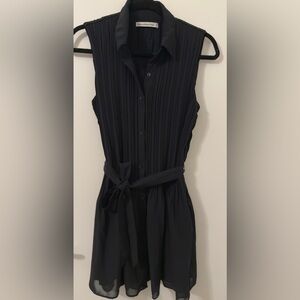 Abercrombie & Fitch Black Pleated Mini Dress